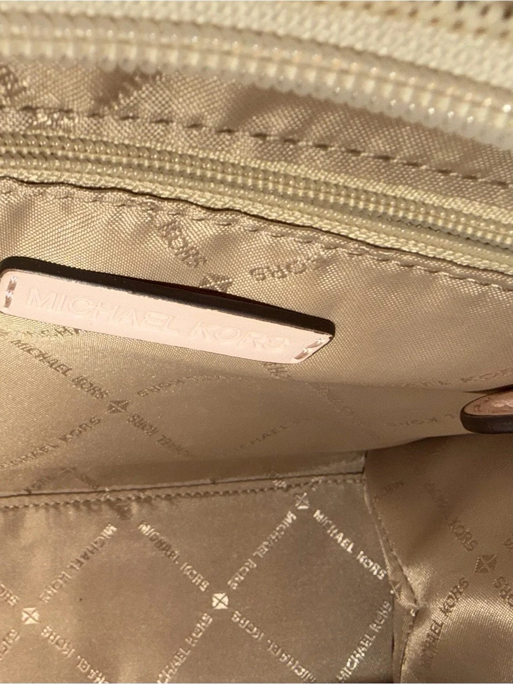 Michael Kors Blush Pink Leather & Canvas Satchel